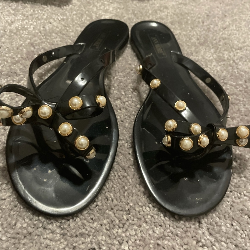 Black studded sandals